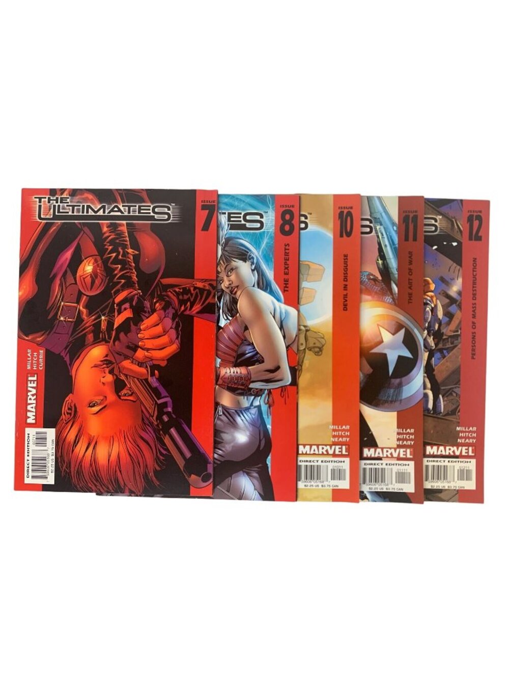 Ultimates #7, 8, 10, 11, 12 Mark Millar Brian Hitch AVENGERS MARVEL  2002 NM